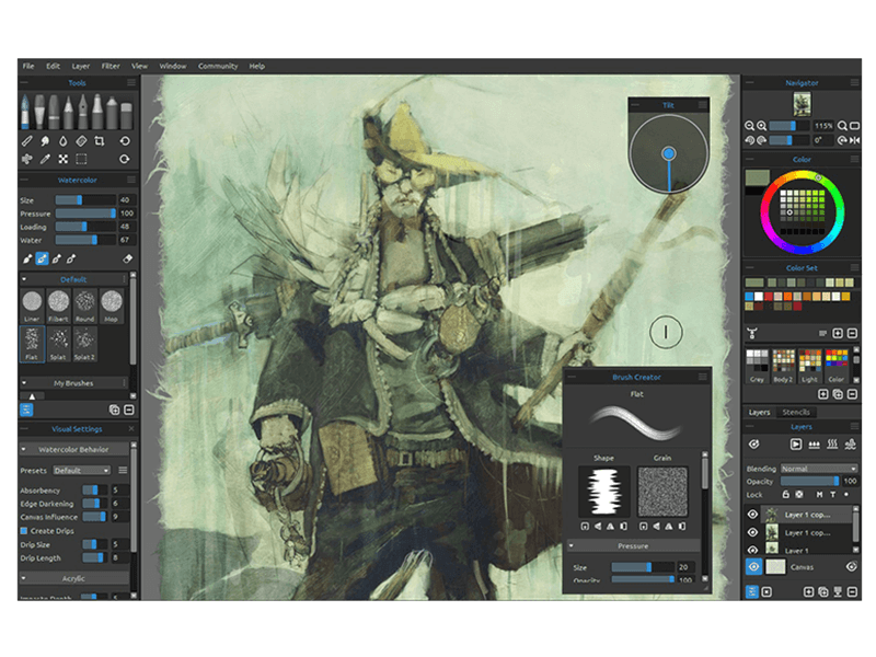 Rebelle 3 仿真水墨水彩画制作绘画软件
